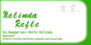 melinda refle business card